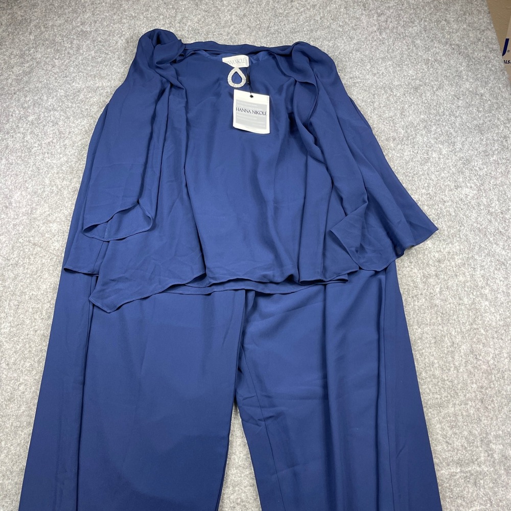 Hanna Nikole Women's Plus Size 20W 3 Piece Pant Suit Set Tank Top and Cape